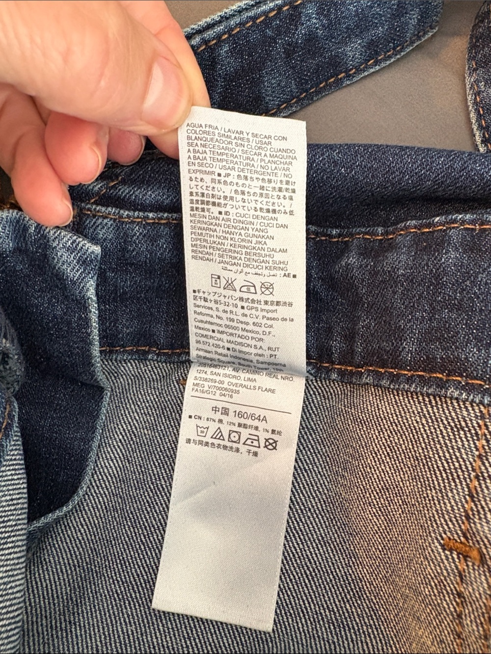 New Denim Flare Overalls Medium Wash Old Navy 2 Jumpsuit Dungarees Boho Retro XS - Picture 11 of 11